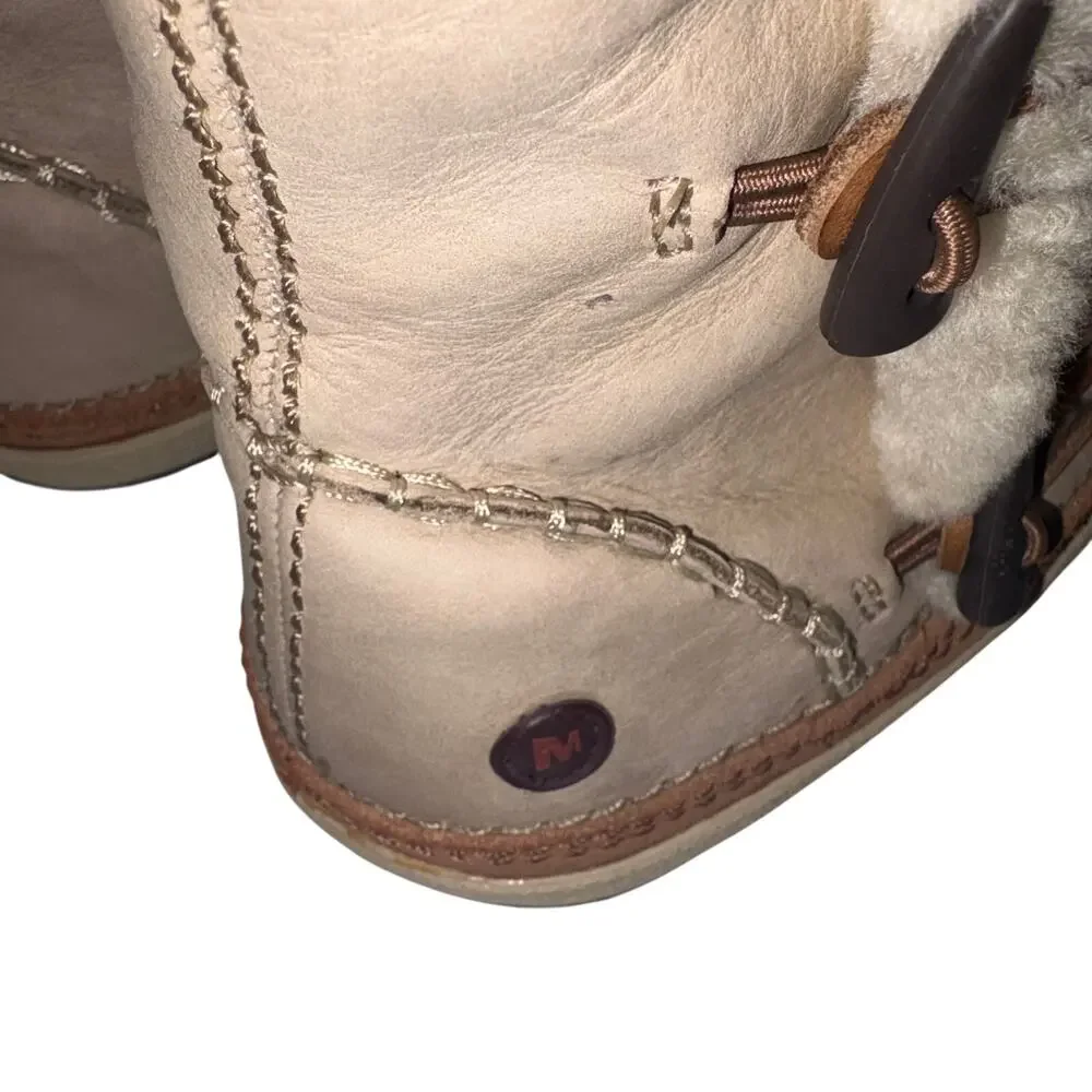 Merrell Spirit Tibet High Women's Polortec Winter Boots Suede Fur‎ Lined Toggle